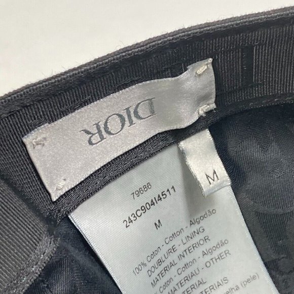 Dior 243C904I4511 Logo print hat cap baseball cap cotton Black main image 5